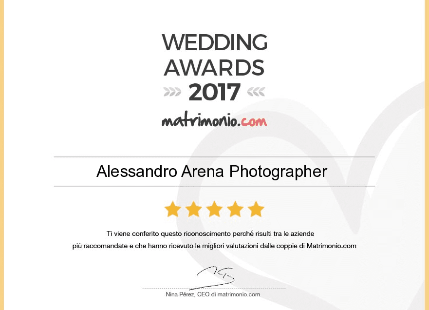 wedding awards 2017 Alessandro Arena