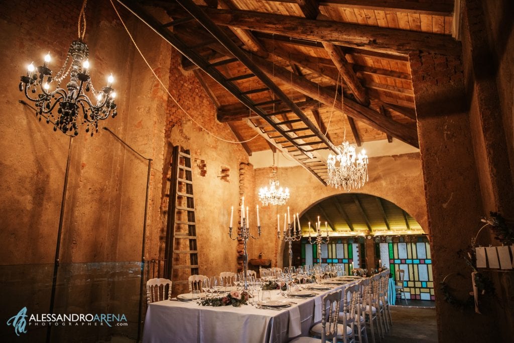 allestimento elegante location per matrimonio Milano - Villa Umberto Abbiategrasso
