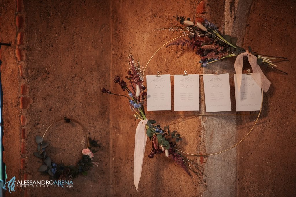 dettaglio allestimento elegante location per matrimonio Milano - Villa Umberto Abbiategrasso