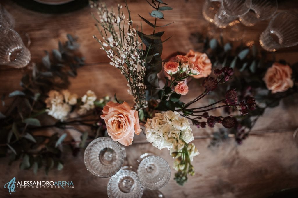 allestimento floreale - matrimonio a Villa Umberto 1896