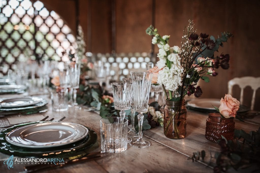 allestimento floreale - matrimonio a Villa Umberto 1896