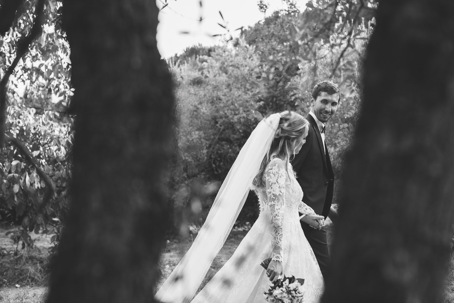 Gli sposi arrivano in location