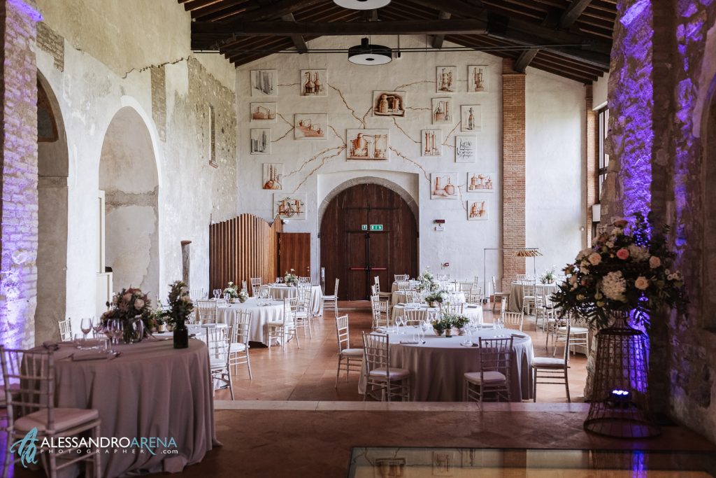 allestimenti, location Ristorante due colombe sala chiesa sconsacrata