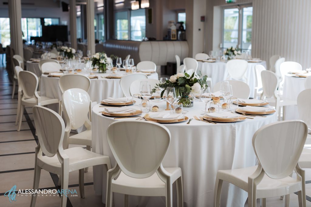 matrimonio a Villa Renoir, allestimento sala