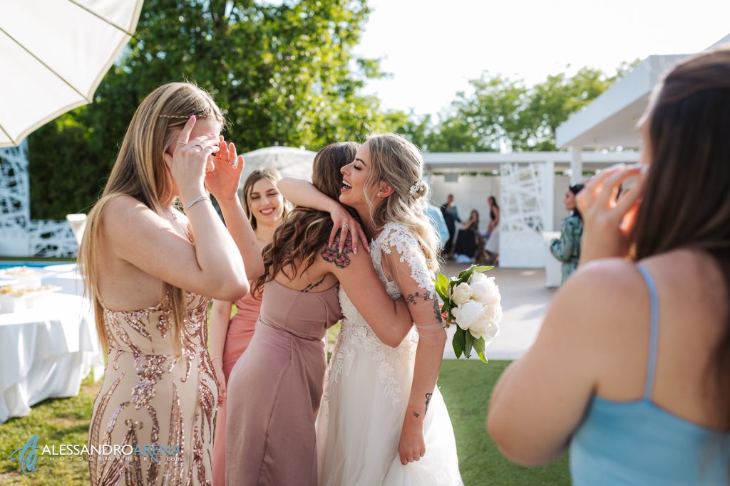 Matrimonio a Villa Renoir, lancio del bouquet