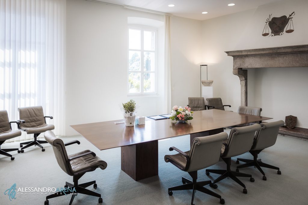 Sala rito civile municipio di Ascona, Ticino, Svizzera