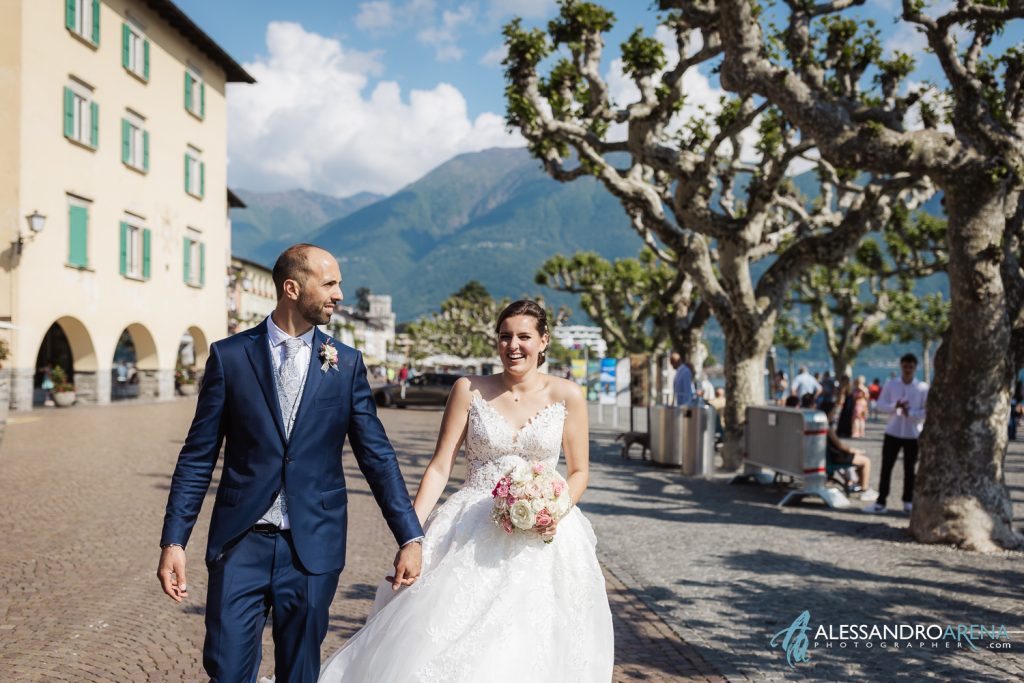 Sposi sul lungolago di Ascona