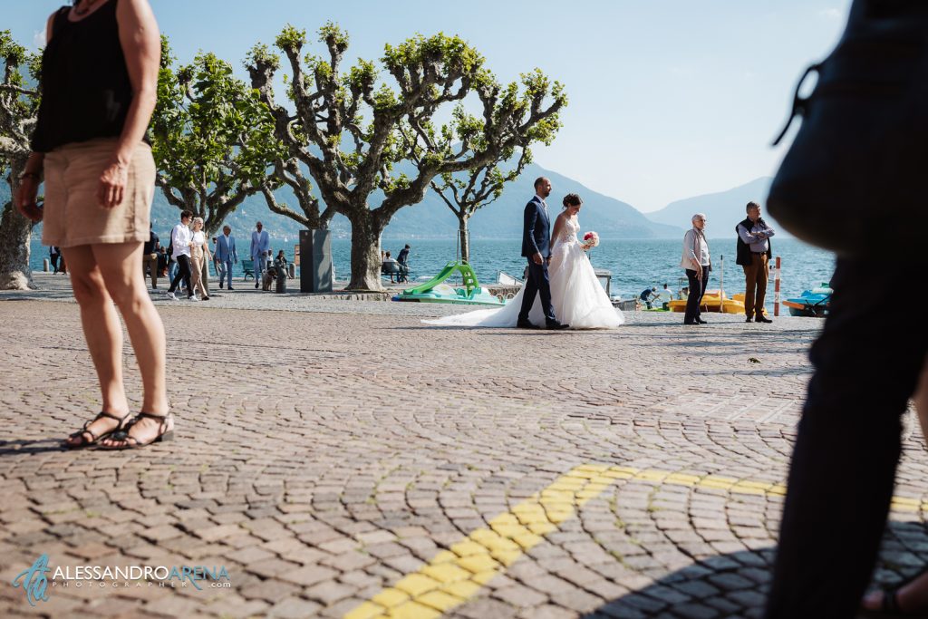 Sposi sul lungolago di Ascona