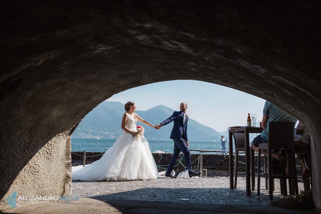 Sposi sul lungolago di Ascona