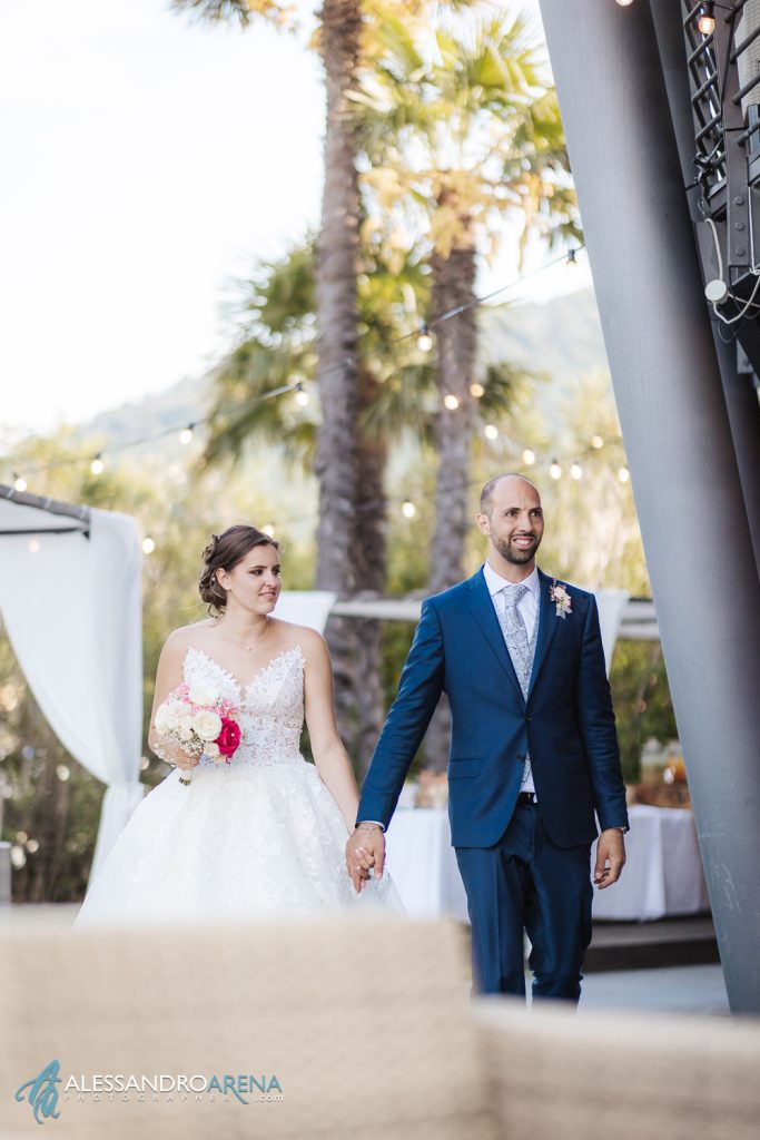 Gli sposi arrivano in location, Lido Beach Cannobio