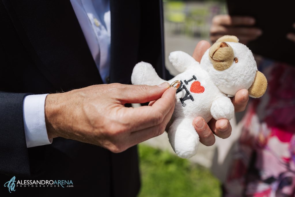 Scambio degli anelli cerimonia a Dumbo