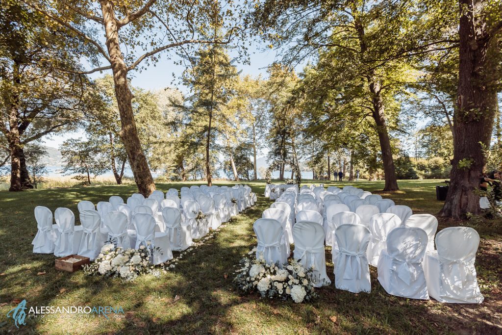 Allestimento rito simbolico a villa rocchetta