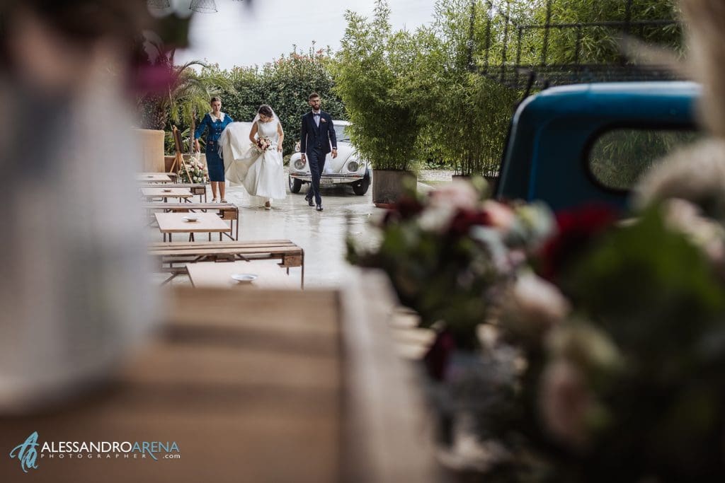 L'arrivo degli sposi al Borgo San Cristoforo 