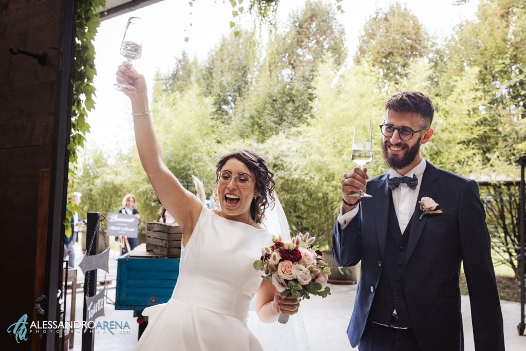 Il primo brindisi degli sposi