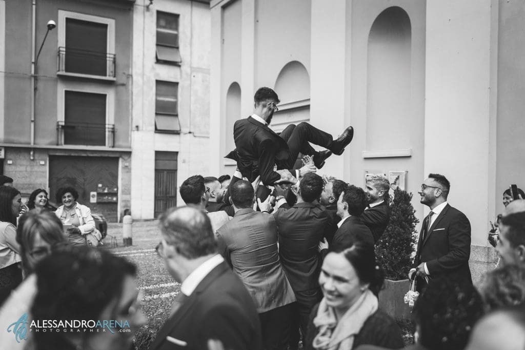 Festeggiamenti per lo sposo