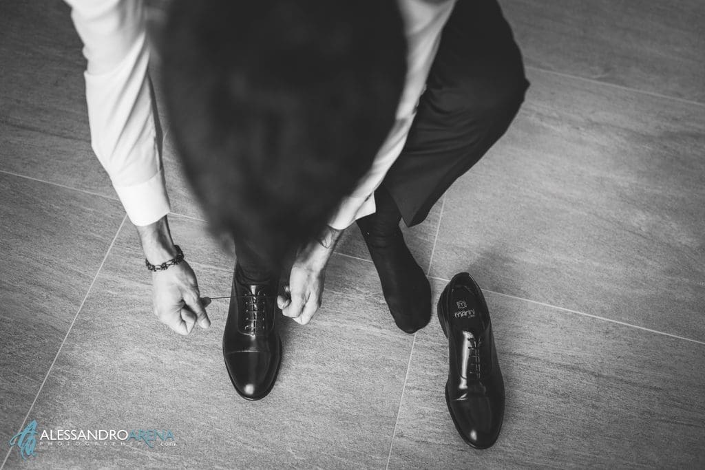 Preparativi sposo - matrimonio religioso Cassano Magnago