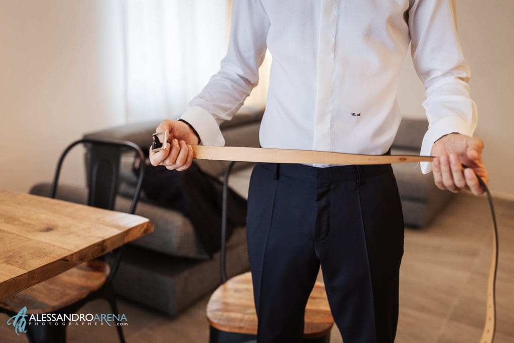 Preparativi sposo - matrimonio religioso Cassano Magnago