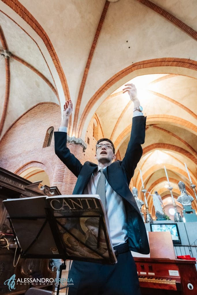 Matrimonio a Milano - Chiesa Abbazia di Morimondo, il direttore del coro