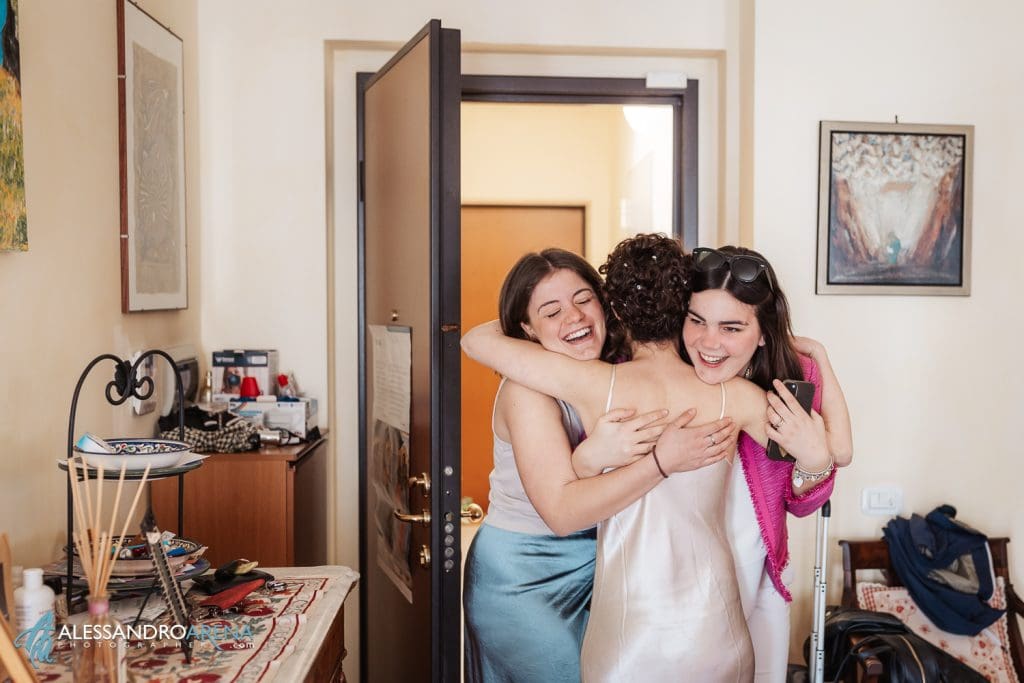 Matrimonio a Milano - la sposa e le amiche