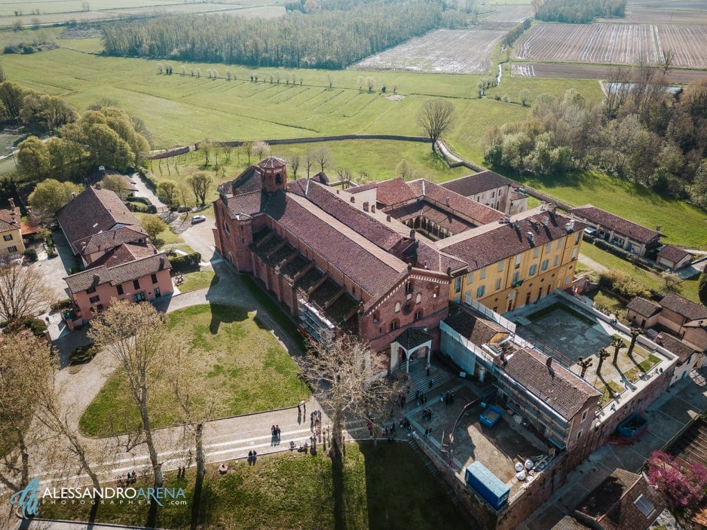 Matrimonio all'Abbazia di Morimondo, l'abbazia vista dall'alto