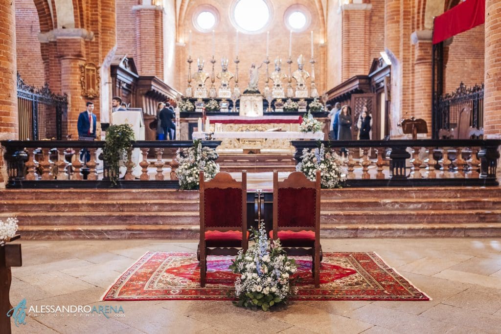 Matrimonio all'Abbazia di Morimondo, allestimento floreale